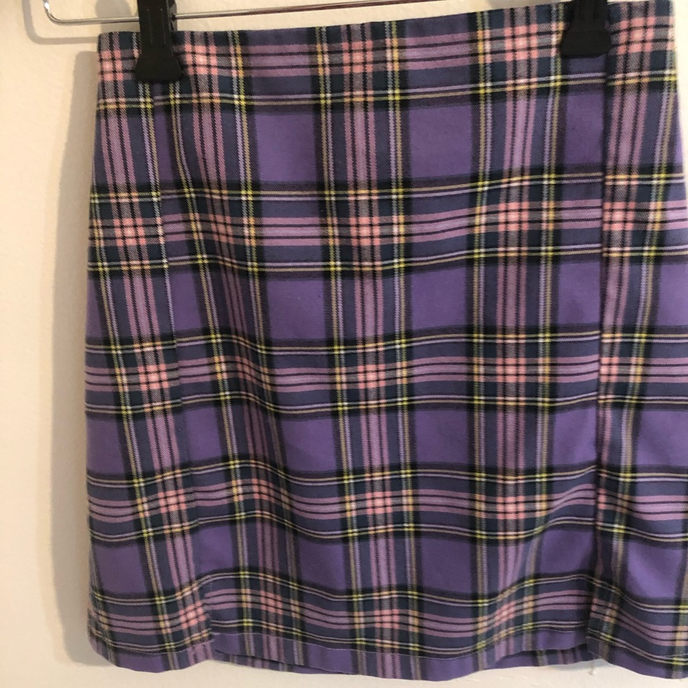 Brandy Melville purple plaid skirt